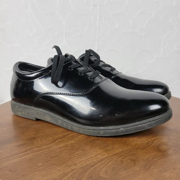 DINKLES Shoes Mens 11 Womens 13 Black Patent Formal Marching Band  Lace Up - Picture 4 of 16
